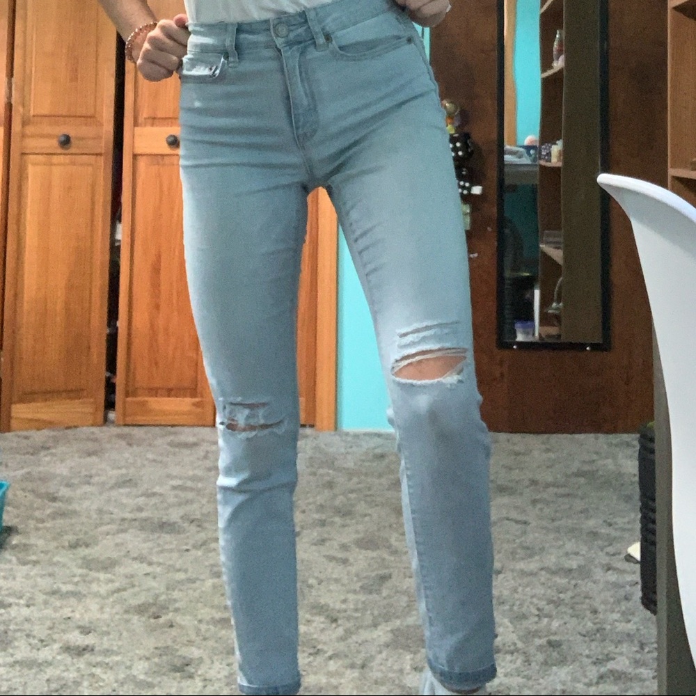 Aeropostale High Waisted Jeggings Light Wash